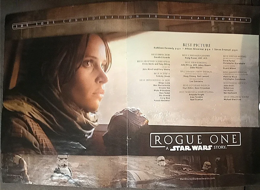 Felicity Jones — Rogue One : Star Wars story signed Felicity Jones 11x14 Oscar Academy large Ad, image 3