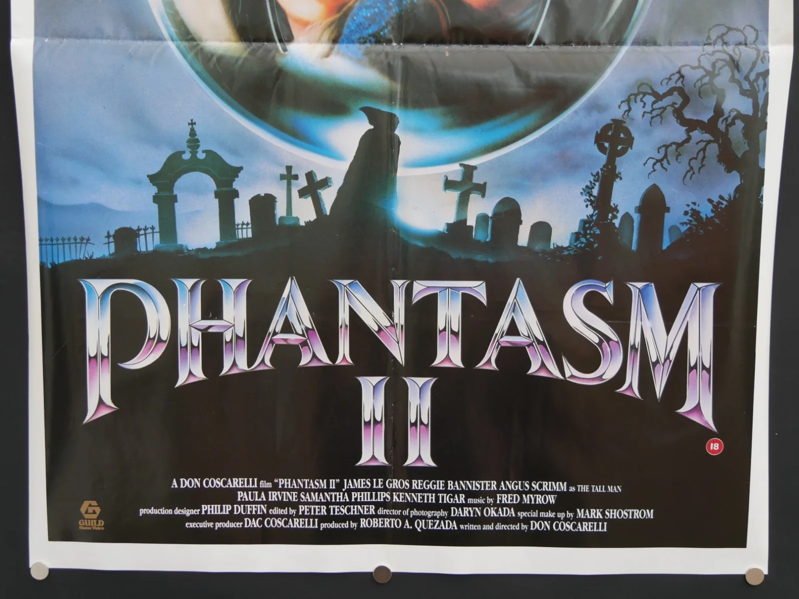 phantasm 2 uk video shop film poster (1988) don coscarelli - james le gros, изображение 3