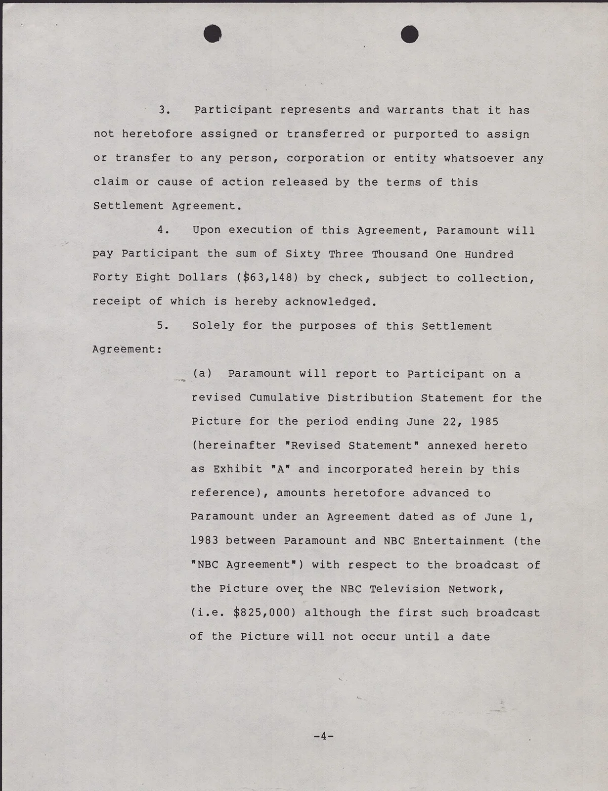 Richard Gere — RICHARD GERE - DOCUMENT DOUBLE SIGNED 10/28/1985, image 4