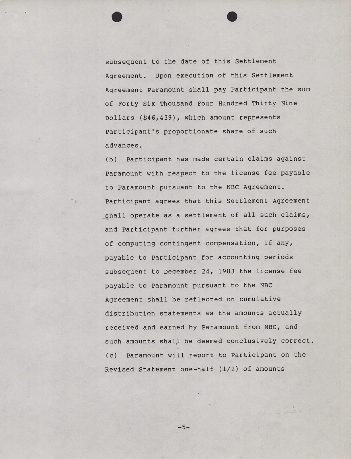 Richard Gere — RICHARD GERE - DOCUMENT DOUBLE SIGNED 10/28/1985, image 5