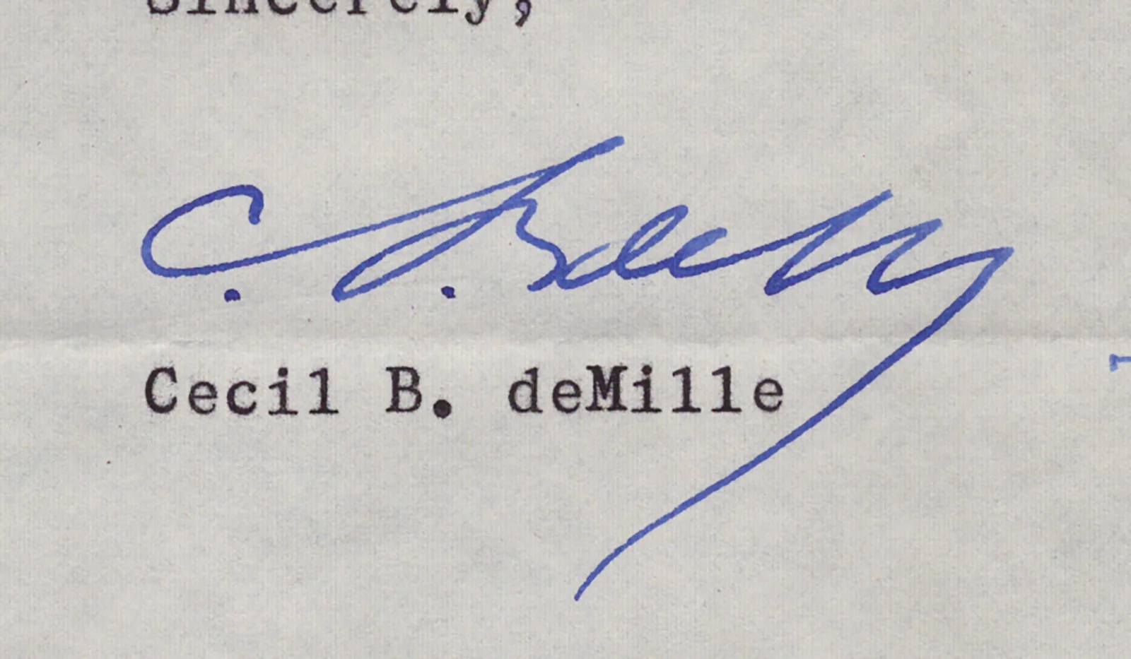 Cecil B. Demille — CECIL B. DEMILLE - TYPED LETTER SIGNED 06/18/1956, image 2