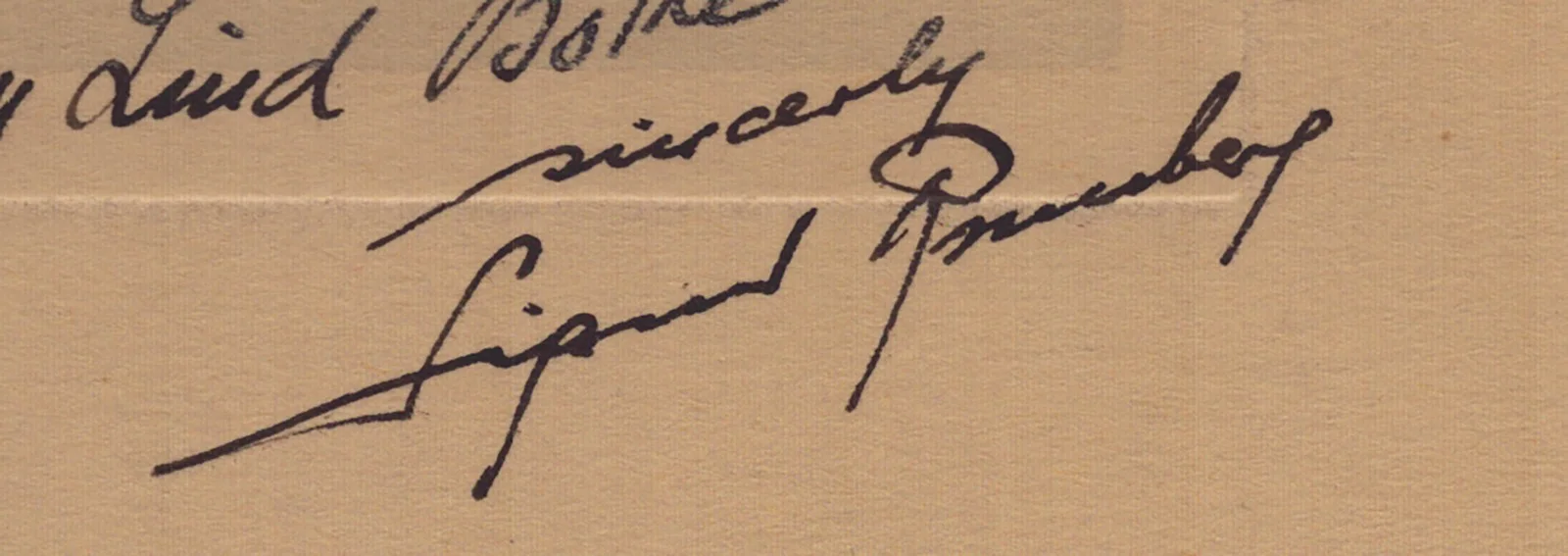 Sigmund Romberg — SIGMUND ROMBERG - INSCRIBED PHOTOGRAPH MOUNT SIGNED 03/06/1936, image 2