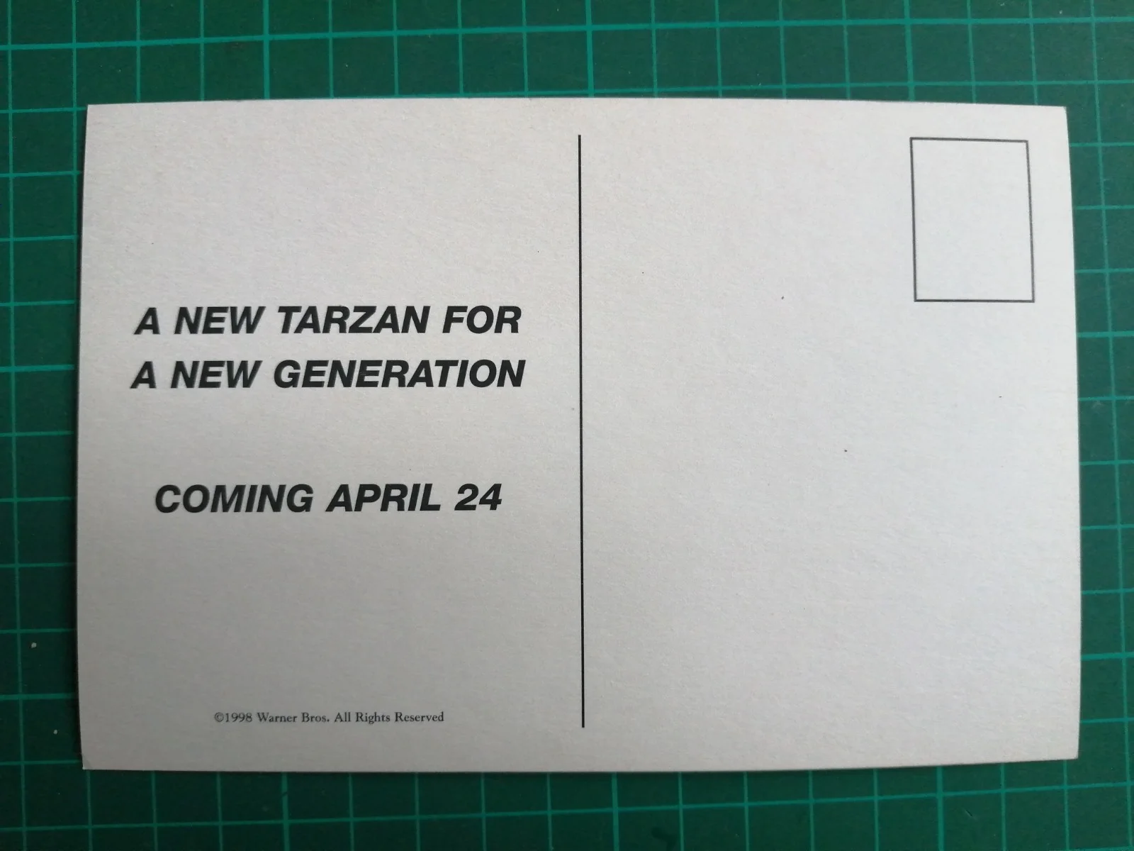 Tarzan and the Lost City 1998 postcard with Casper Van Dien as Tarzan, изображение 2