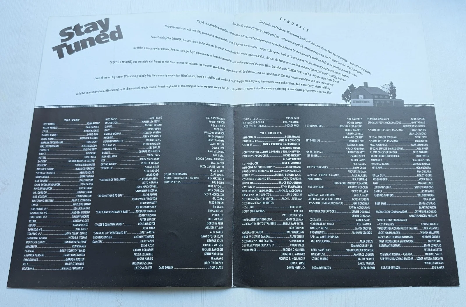 Stay Tuned - 1992 Movie Press Kit Cast List and Advertisement Sheet, image 2