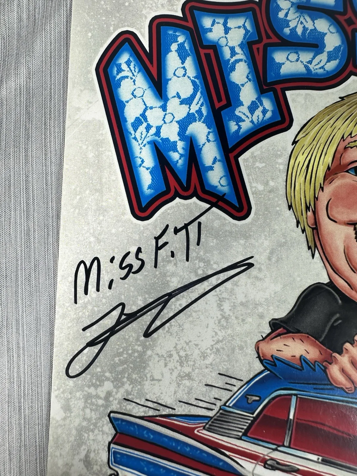 RARE Miss Fitt DUAL SIGNED Promo Card 8x10 Ford Fairlane, изображение 2