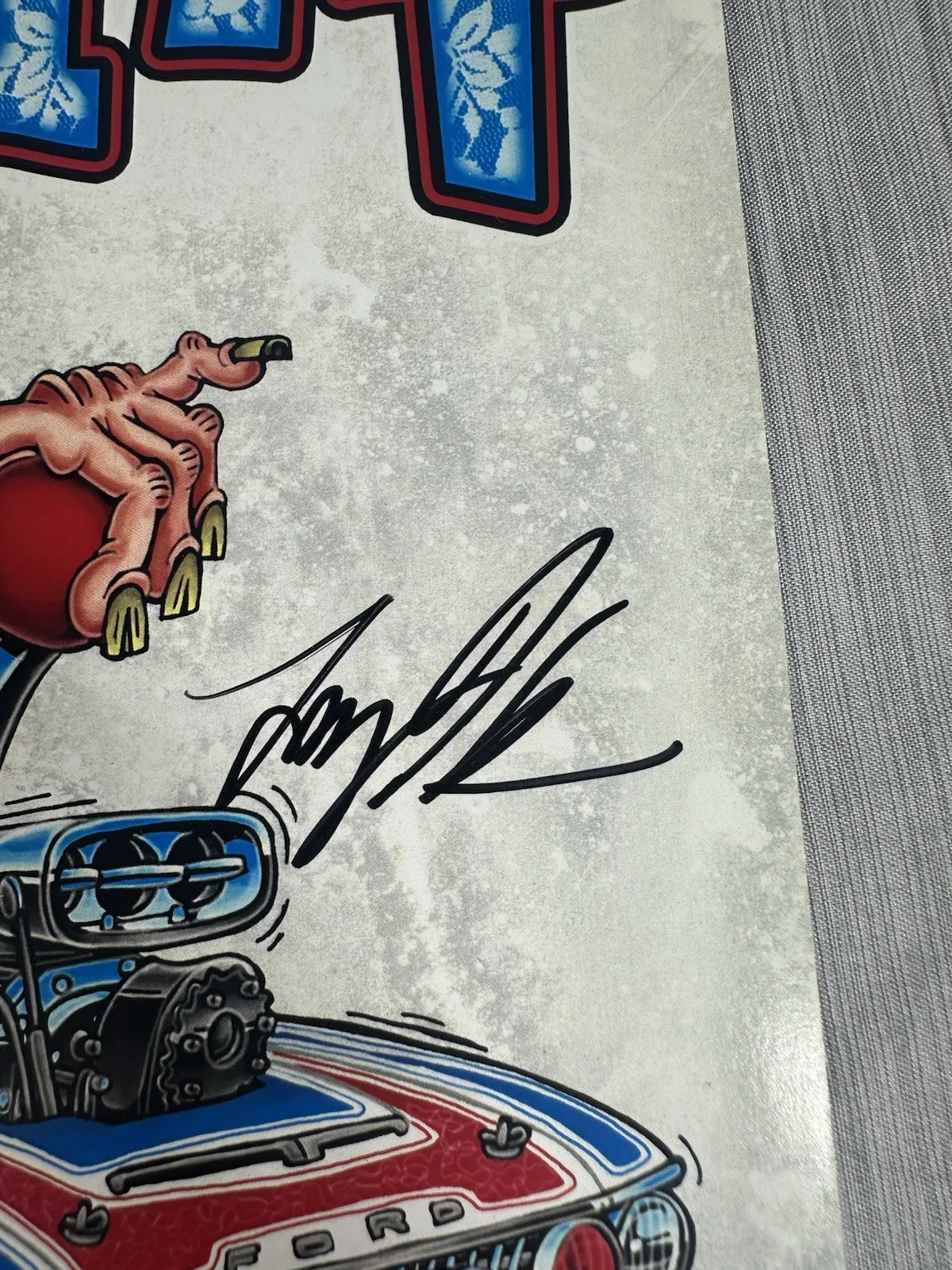 RARE Miss Fitt DUAL SIGNED Promo Card 8x10 Ford Fairlane, изображение 3