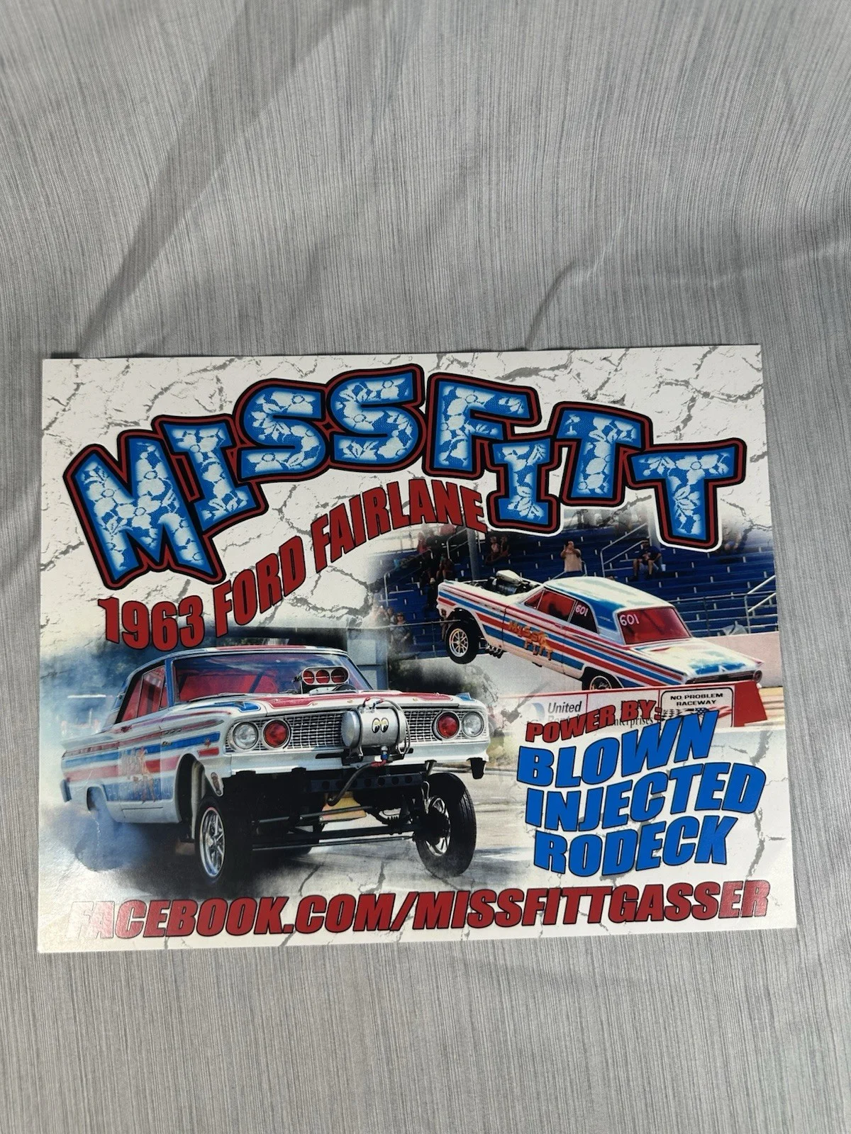 RARE Miss Fitt DUAL SIGNED Promo Card 8x10 Ford Fairlane, изображение 4
