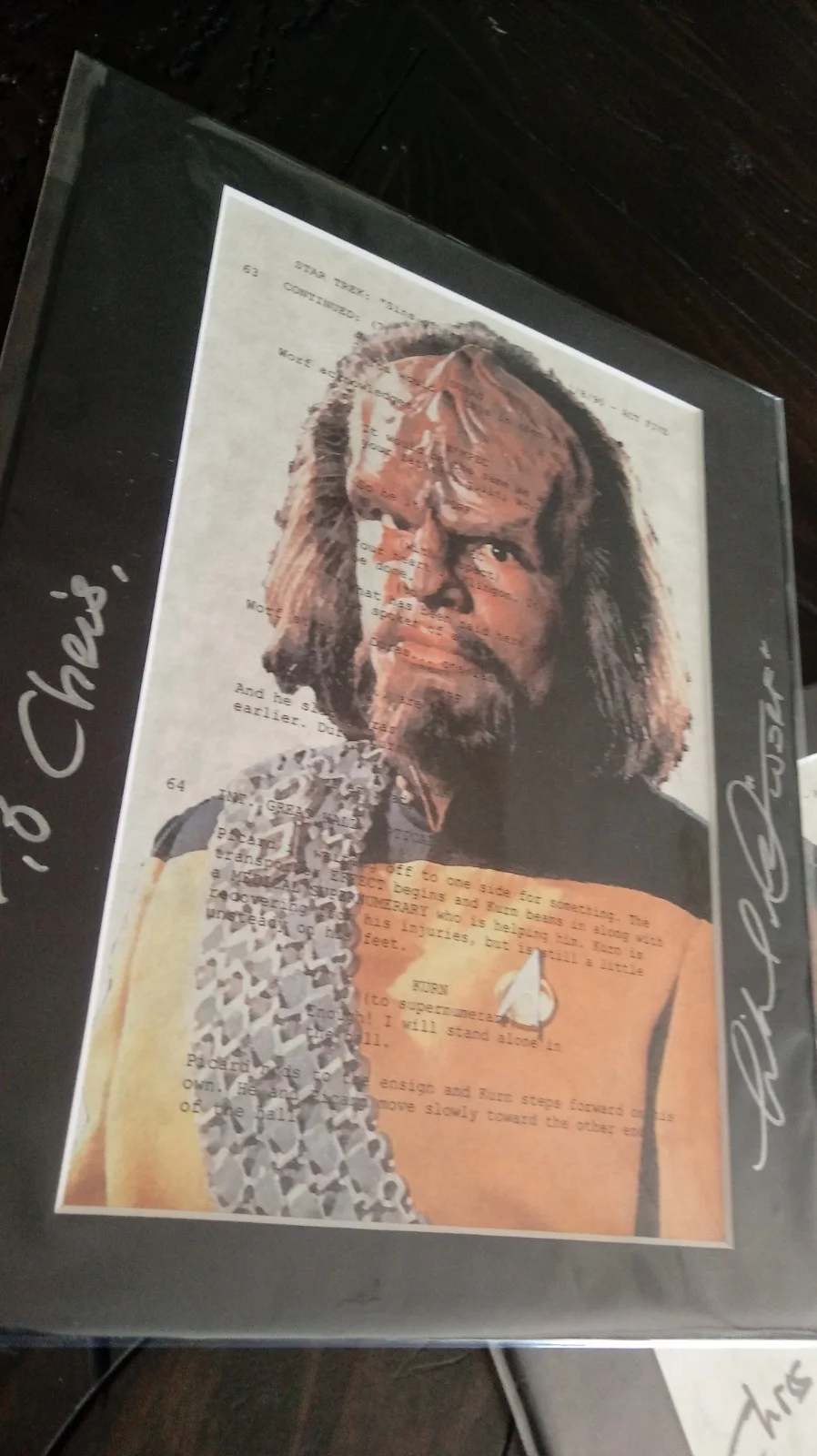 Dorn, Burton — LOT of 2 SIGNED Star Trek The Next Generation Michael Dorn LeVar Burton Photos, изображение 5