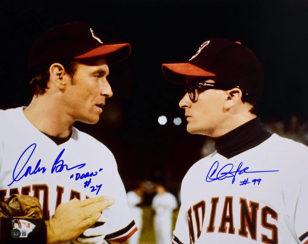 Charlie Sheen & Corbin Bernsen — Charlie Sheen Corbin Bernsen Autographed Major League 16x20 Photo-Beckett W Holo