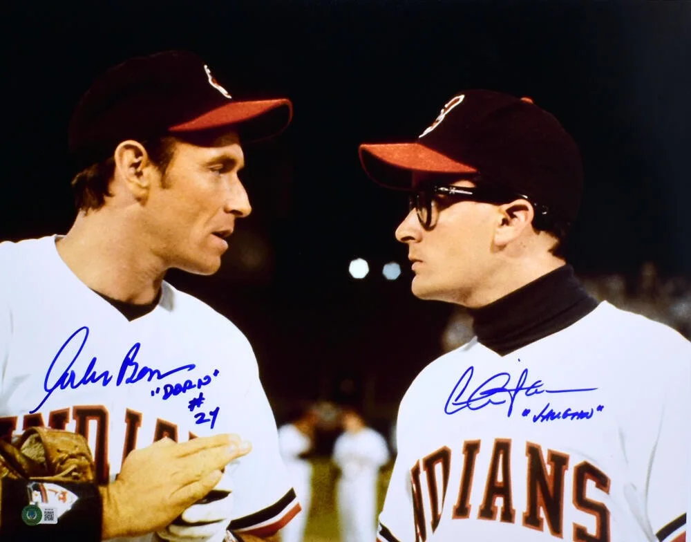 Charlie Sheen & Corbin Bernsen — Charlie Sheen Corbin Bernsen Autographed Major League 16x20 Photo-Beckett W Holo