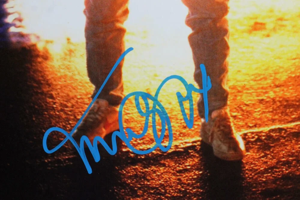 Christopher Lloyd/MJ Fox — Christopher Lloyd/MJ Fox Signed Back to the Future 16x20 Fire Photo- JSA W *Blue, image 2