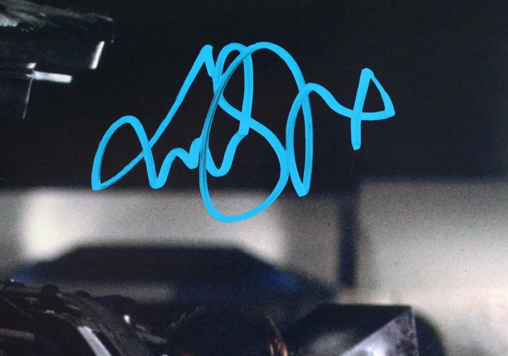 Christopher Lloyd/MJ Fox — Christopher Lloyd/MJ Fox Autographed w/ Delorean 16x20 Photo- JSA W *Blue, изображение 3