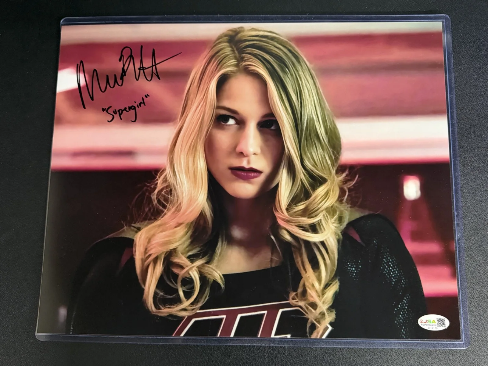 Melissa Benoist — Melissa Benoist Signed 11x14 Photo as Supergirl CW – JSA COA