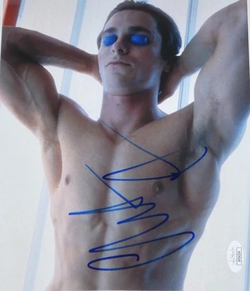 Christian Bale — CHRISTIAN BALE SIGNED AUTOGRAPHED PATRICK BATEMAN "AMERICAN PSYCHO" 8 x 10 JSA, image 3