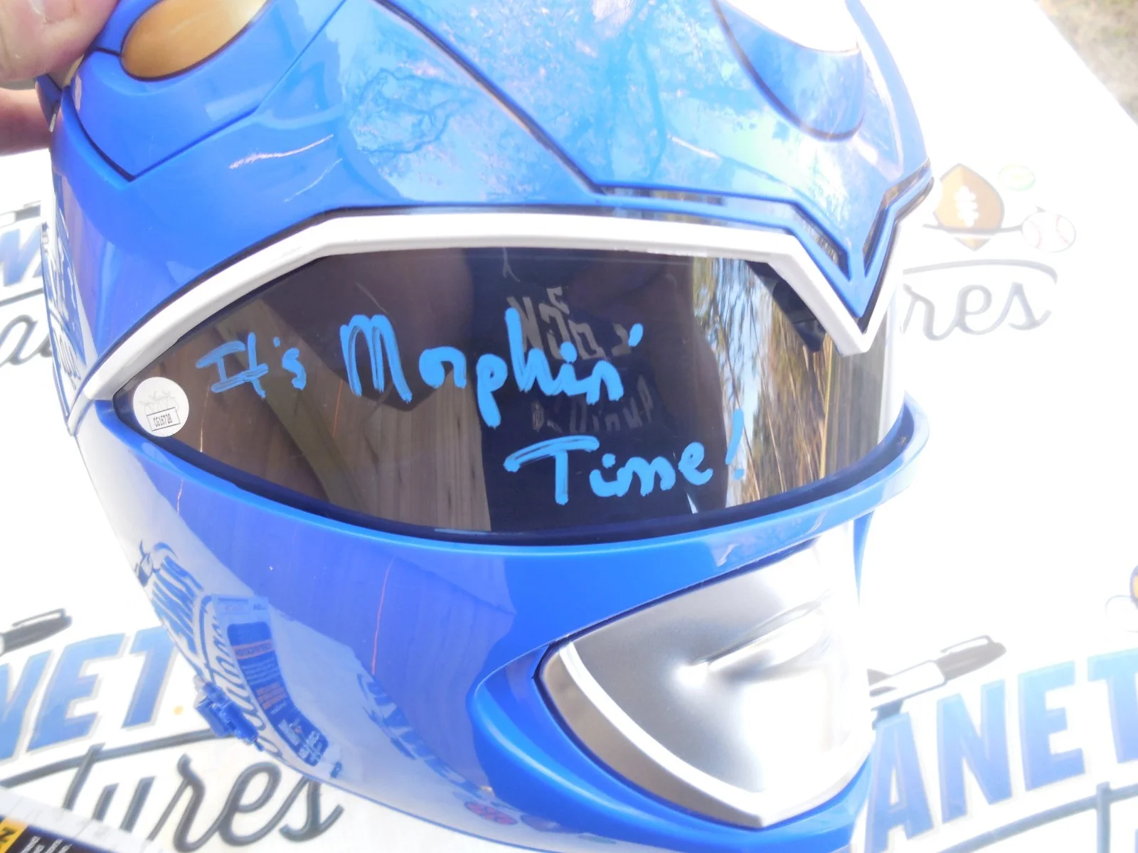 David Yost Billy signed blue Mighty Morphin Power Rangers full sz helmet JSA COA, изображение 3