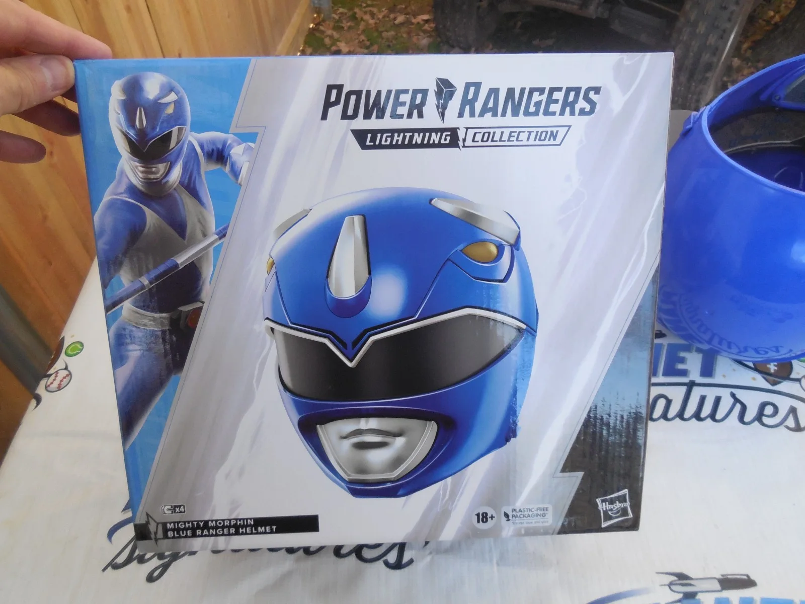 David Yost Billy signed blue Mighty Morphin Power Rangers full sz helmet JSA COA, изображение 5