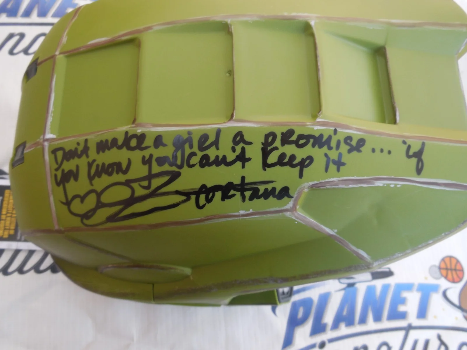Steve Downes Jen Taylor Cortana signed Halo Master Chief helmet w quotes JSA COA, изображение 2