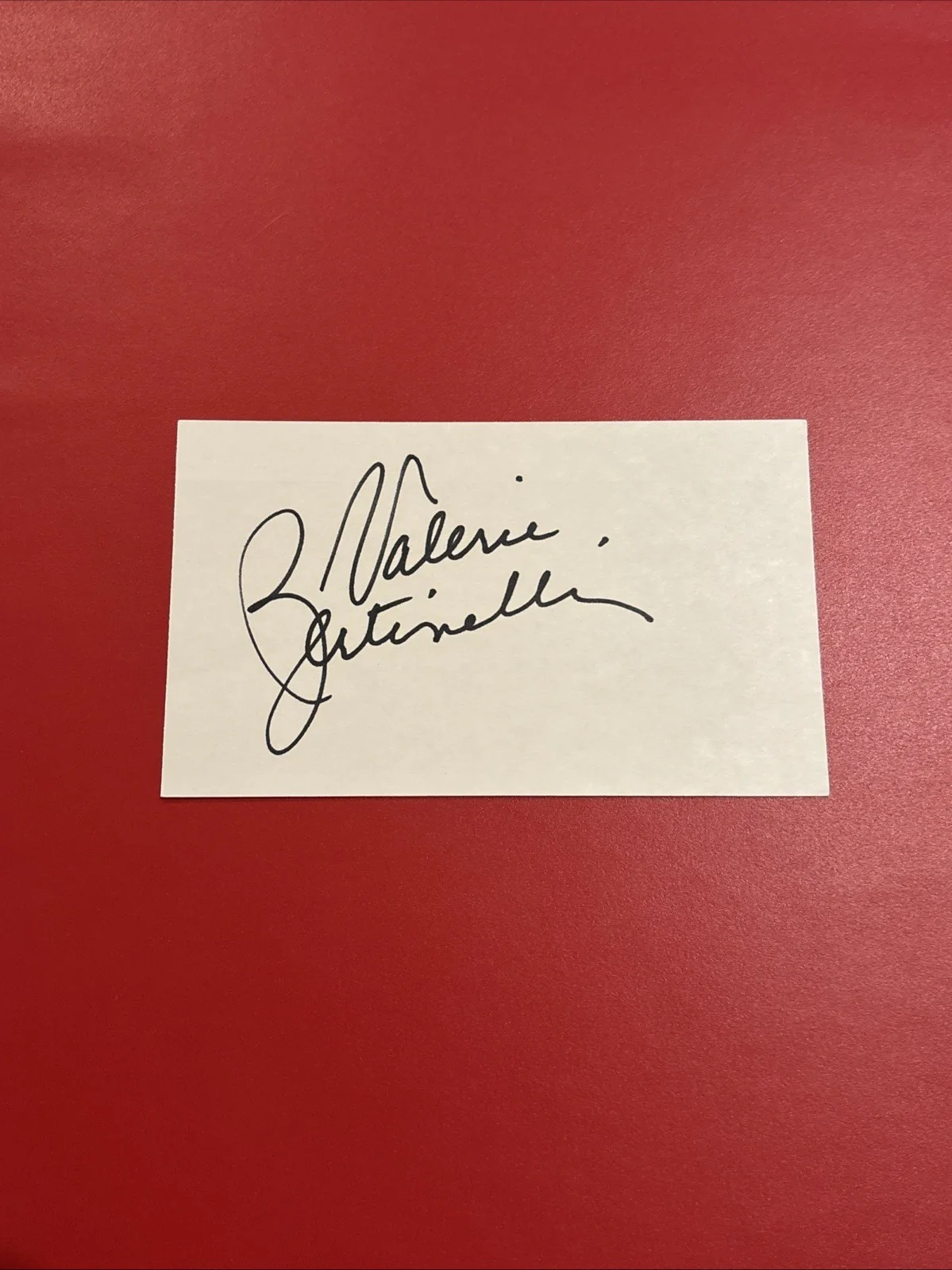 Valerie Bertinelli — Valerie Bertinelli Signed 3x5 Index, image 3