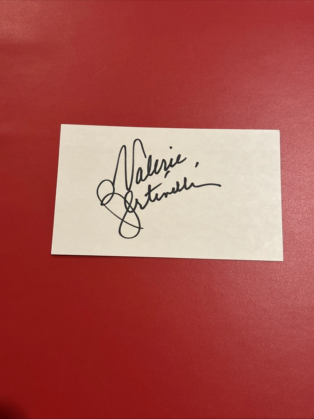 Valerie Bertinelli — Valerie Bertinelli Signed 3x5 Index, image 4