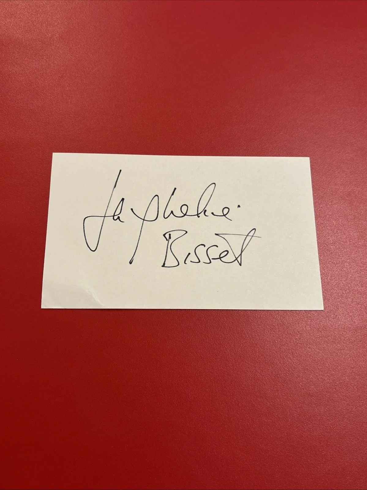 Jacqueline Bisset — Jacqueline Bisset The Deep Authentic Signed 3x5 Index Card, image 2