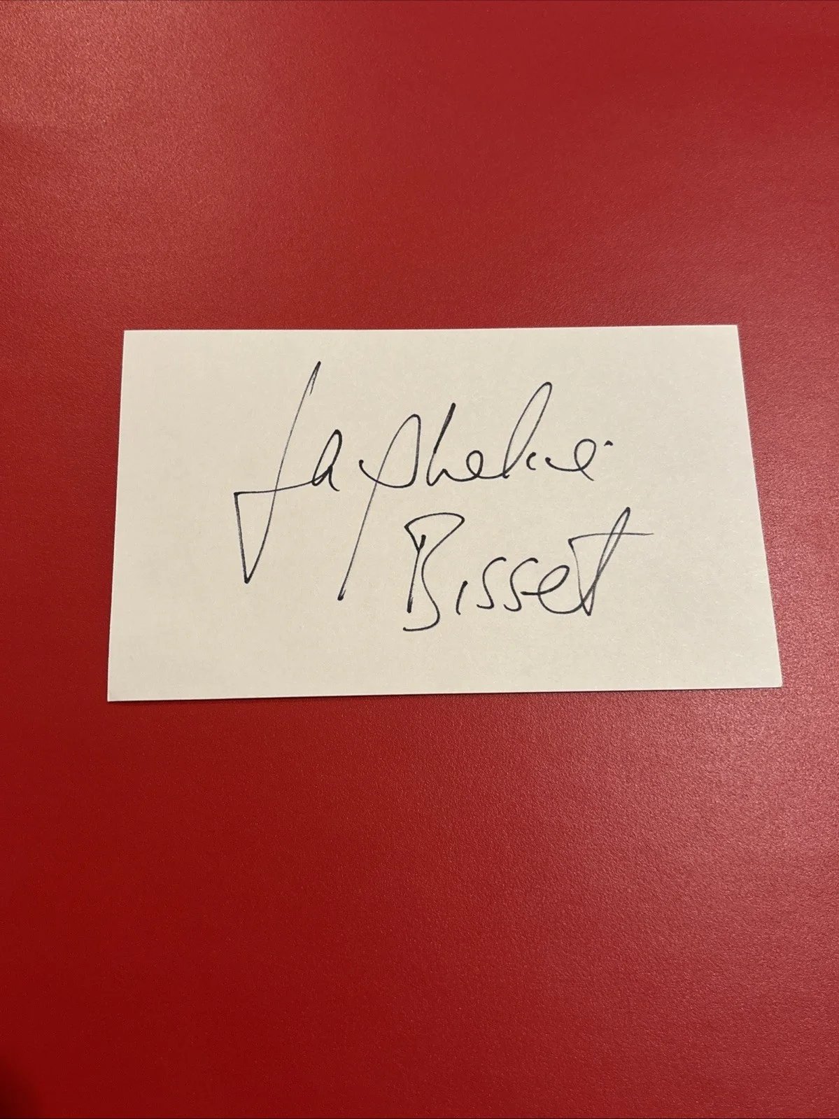 Jacqueline Bisset — Jacqueline Bisset The Deep Authentic Signed 3x5 Index Card, image 3