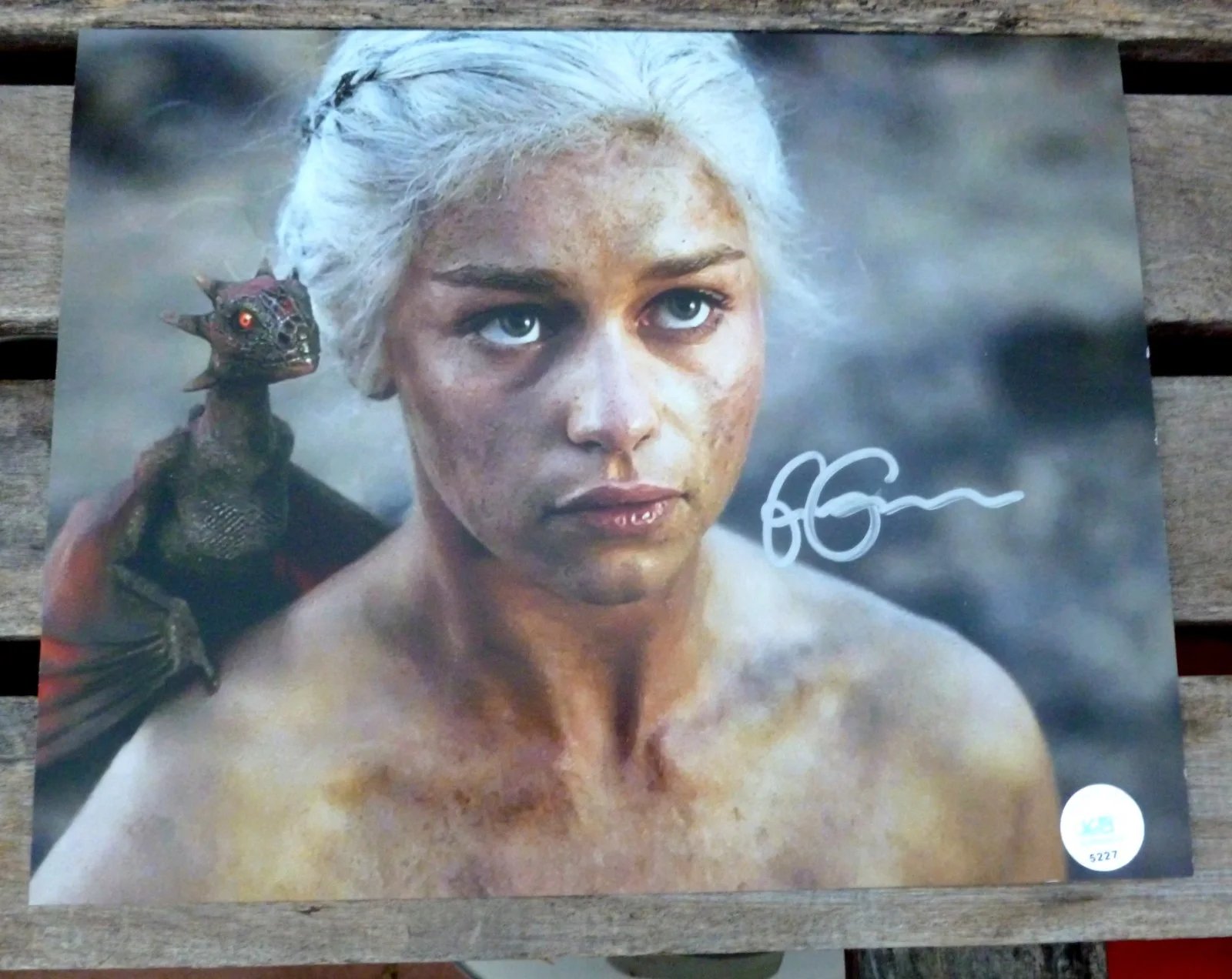 Emilia Clarke — Emilia Clarke,G.O.T. "Daenerys Targaryen" Autographed Photo W/#`d KB COA