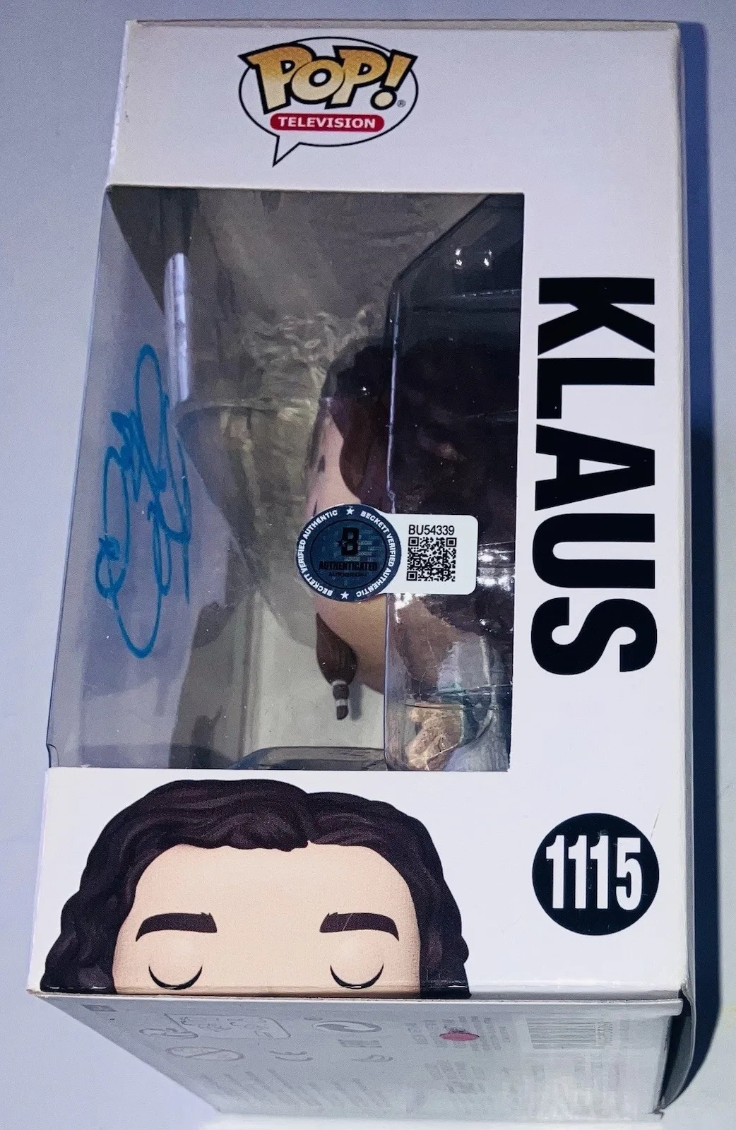ROBERT SHEEHAN SIGNED AUTOGRAPHED KLAUS UMBRELLA ACADEMY FUNKO POP #1115 BAS COA, изображение 2