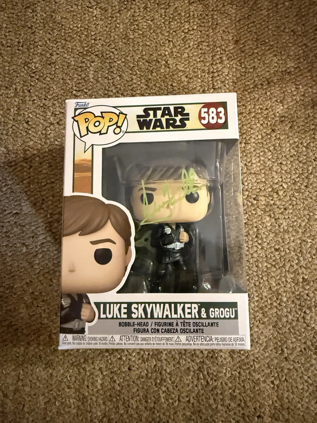 Mark Hamil Signed JSA Funko Pop!Star Wars 583 Luke Skywalker, image 3