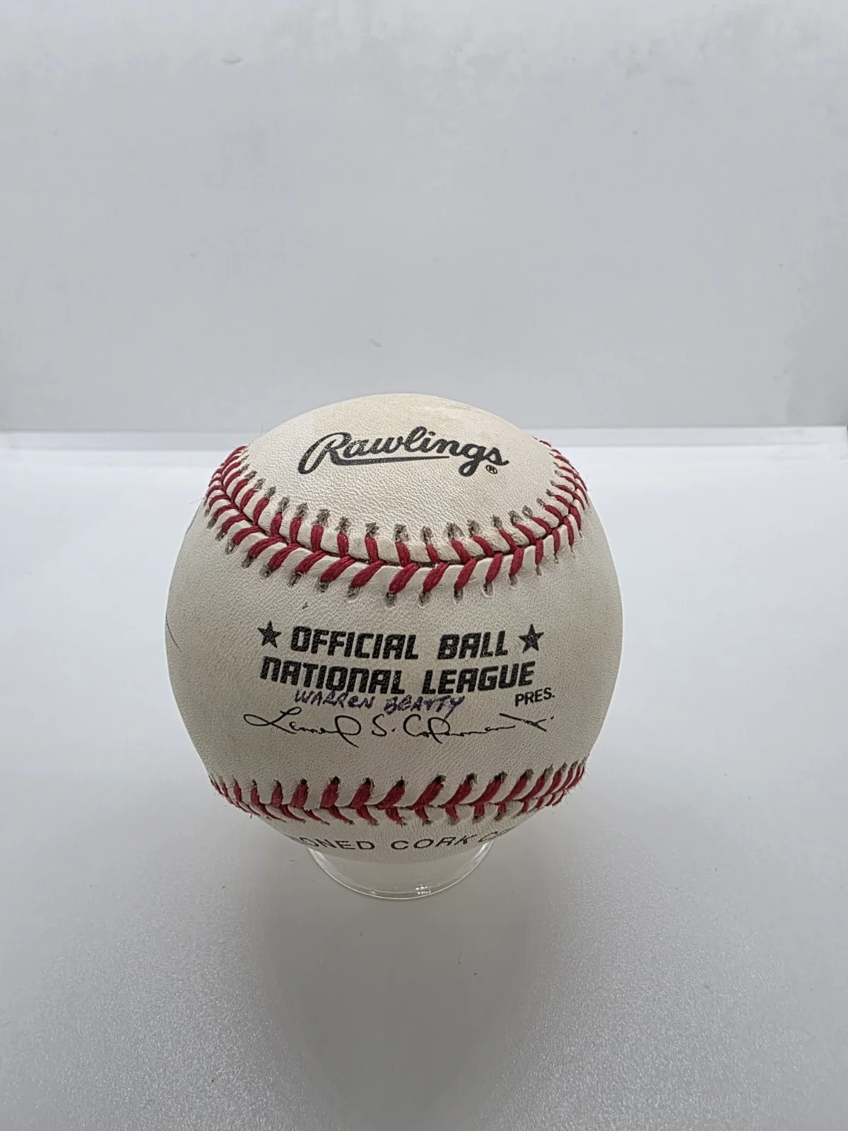 WARREN BEATTY — WARREN BEATTY MOVIE STAR SIGNED / AUTOGRAPHED N.L. Coleman BASEBALL ~JSA LOA!!, изображение 4