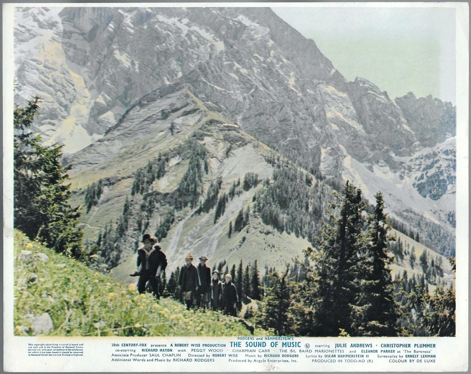 Sound of Music 8x ORIGINAL UK FOH Lobby Cards Julie Andrews Christopher Plummer, изображение 2