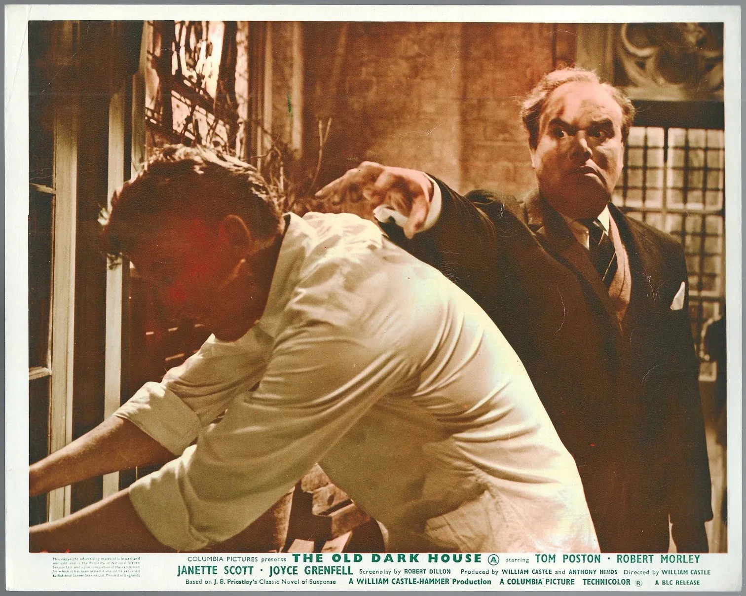 Old Dark House 5x ORIGINAL UK FOH Lobby Cards HAMMER William Castle 1963, изображение 4