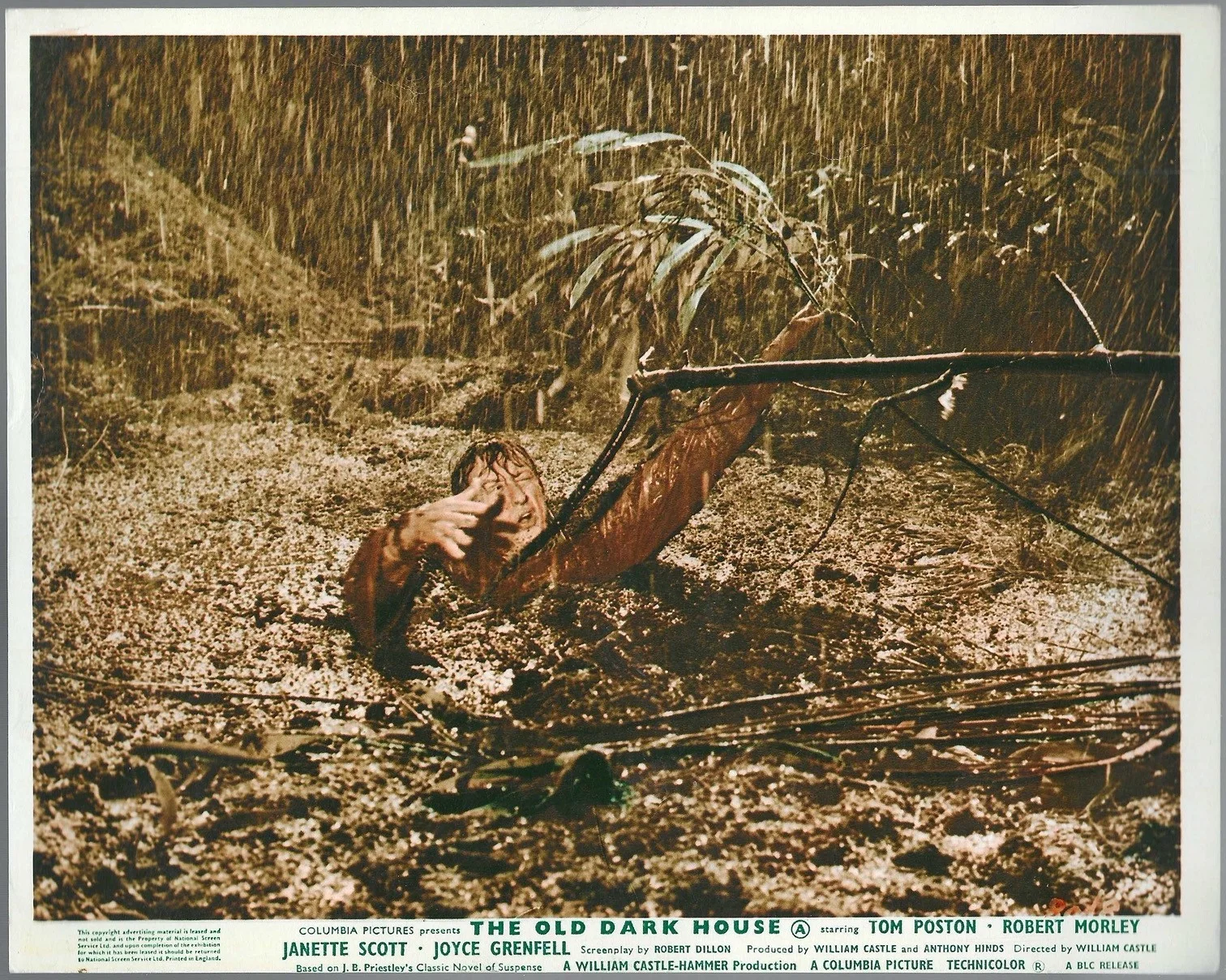 Old Dark House 5x ORIGINAL UK FOH Lobby Cards HAMMER William Castle 1963, изображение 5