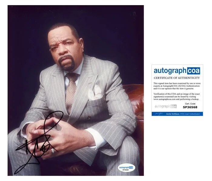 Ice-T — Ice-T "Law & Order: SVU" AUTOGRAPH Signed 'Detective Tutuola' 8x10 Photo C ACOA