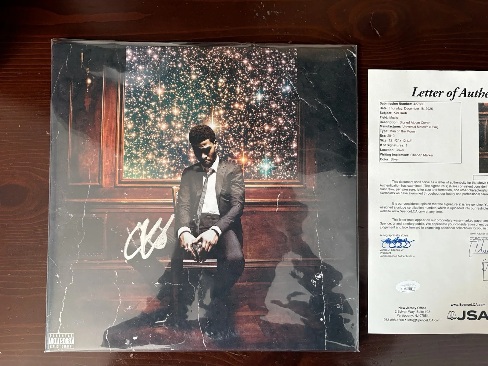 Kid Cudi Signed Autographed Vinyl LP "Man On The Moon 2: Legend Mr Rager JSA COA, изображение 2