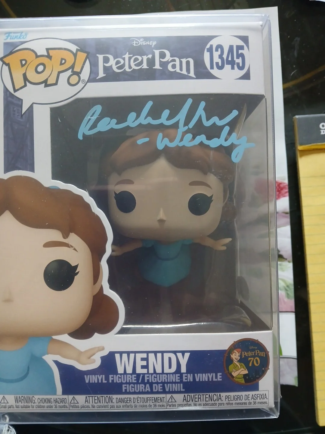 Rachel Harwood — Disneys Peter Pan's WENDY Autographed by Rachel Harwood Funko Pop#1345 W/COA, изображение 2
