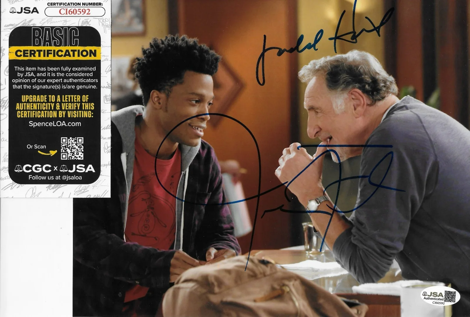 Judd Hirsch — Signed Jermaine Fowler Judd Hirsch Superior Donuts 8x10 Photo #2 w JSA Authentic