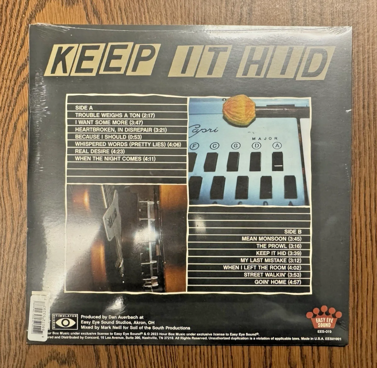 Dan Auerbach - Keep It Hid - SIGNED Orange & Black Marble Color Vinyl LP!, image 2