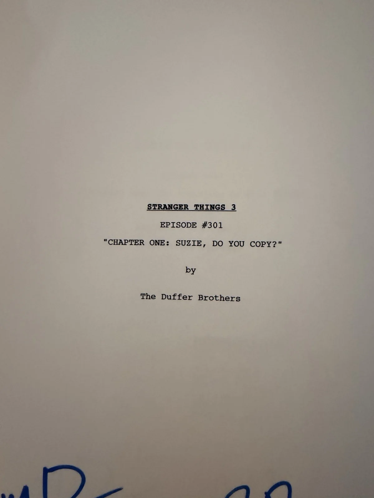 MATT, ROSS DUFFER — MATT DUFFER ROSS DUFFER Signed Autograph Stranger Things #301 FULL SCRIPT BAS, изображение 3