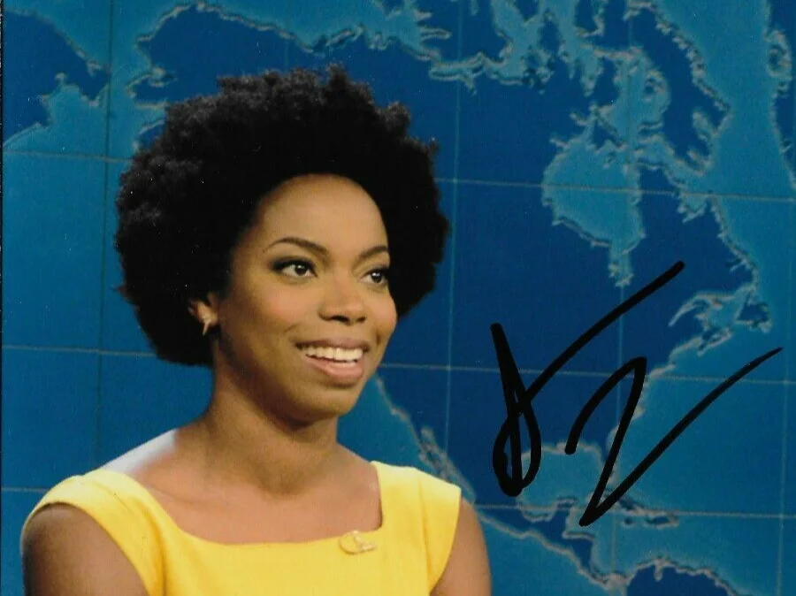 Sasheer Zamata — Signed Sasheer Zamata Colin Jost Saturday Night Live 8x10 Photo w JSA Authentic, изображение 3
