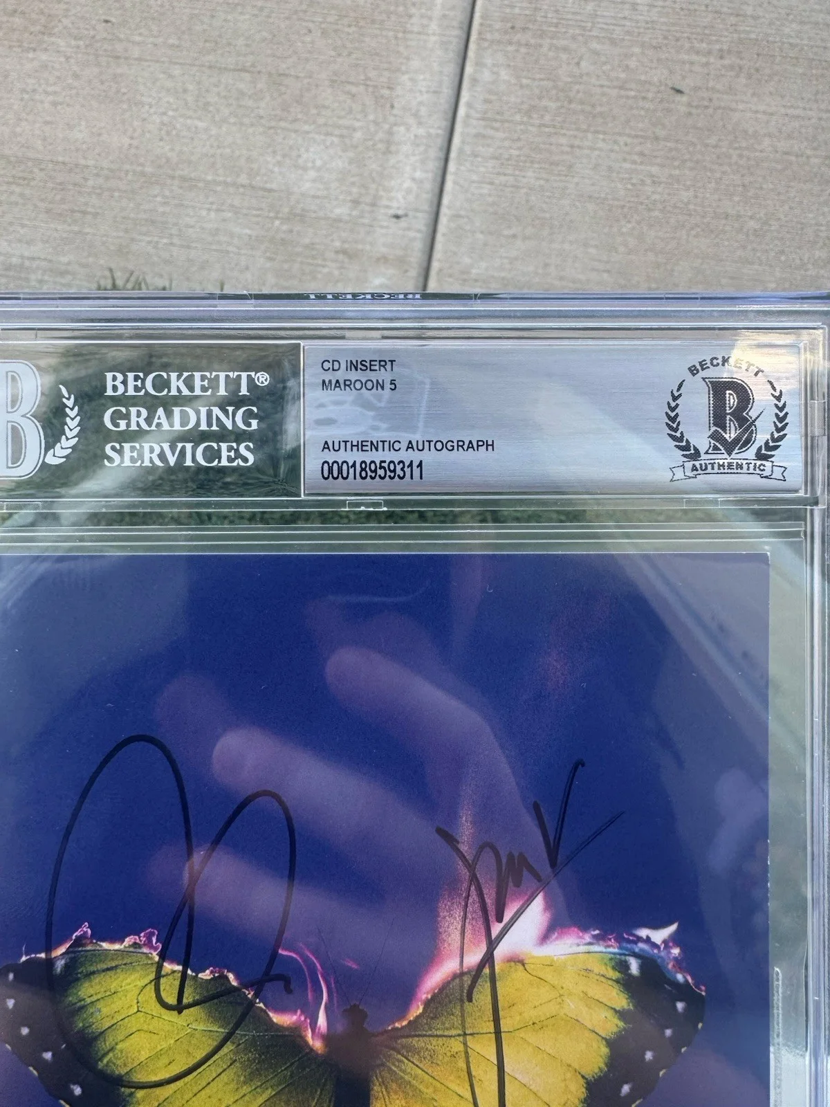 Maroon 5 Full Band Signed insert COA Beckett, image 2