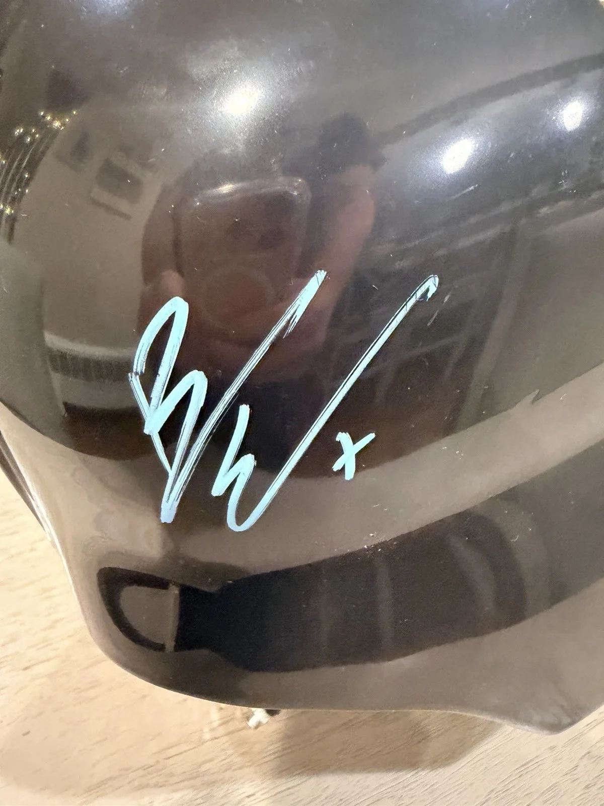 Dual Signed Hayden Christensen and Ewan McGregor Darth Vader Mask WWOC Hologram, изображение 3