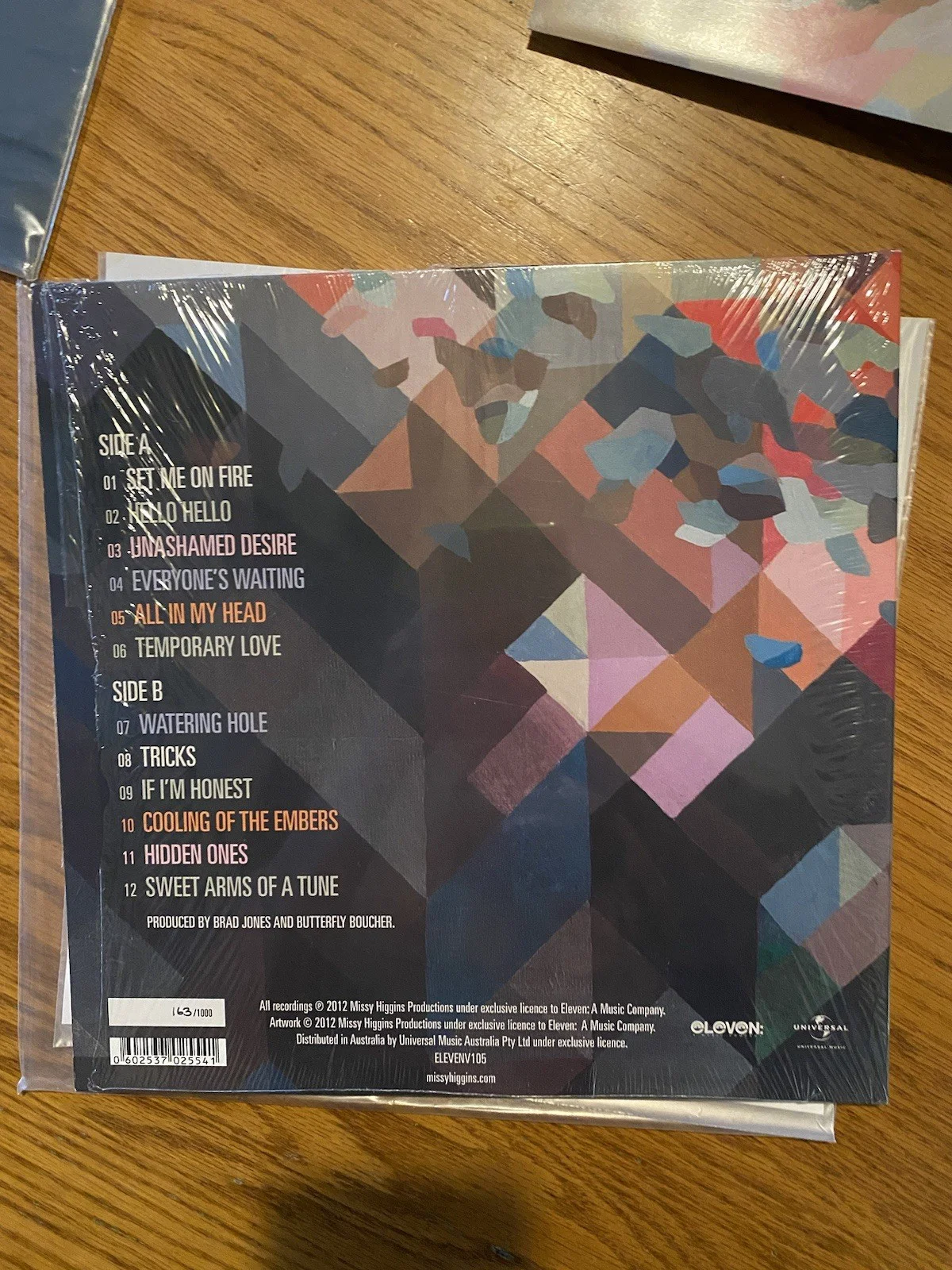Missy Higgins The ol’ Razzle Dazzle Vinyl Record SIGNED POSTER Numbered 163/1000, image 2