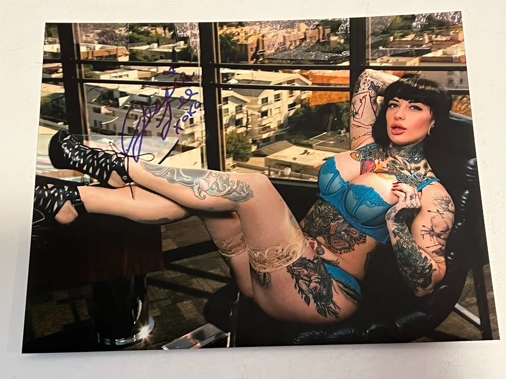 Jessie Lee — Hot Sexy Jessie Lee Signed 8x10 Photo Adult Star Authentic Autograph