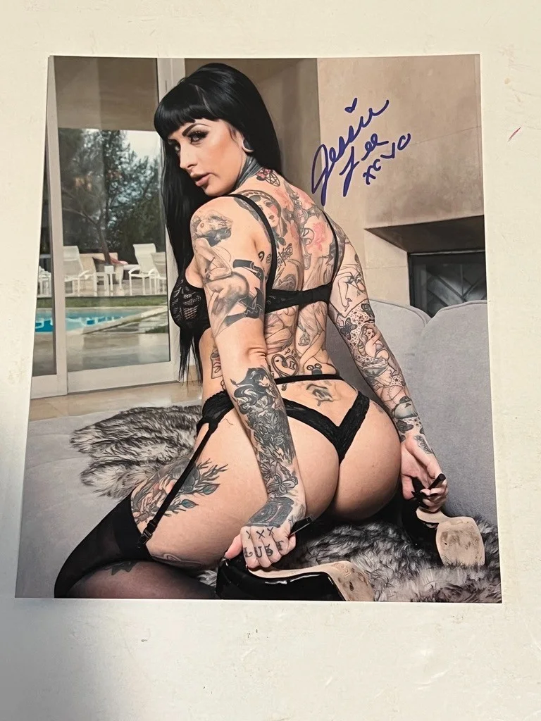 Jessie Lee — Hot Sexy Jessie Lee Signed 8x10 Photo Adult Star Authentic Autograph