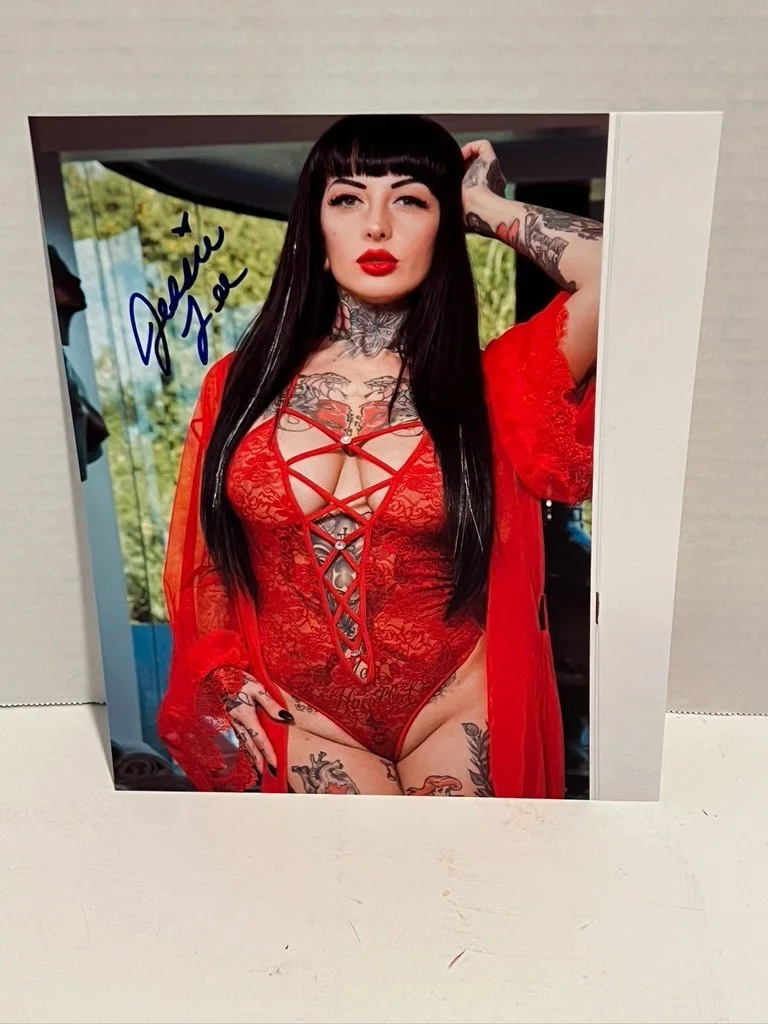 Jessie Lee — Hot Sexy Jessie Lee Signed 8x10 Photo Adult Star Authentic Autograph Beckett COA