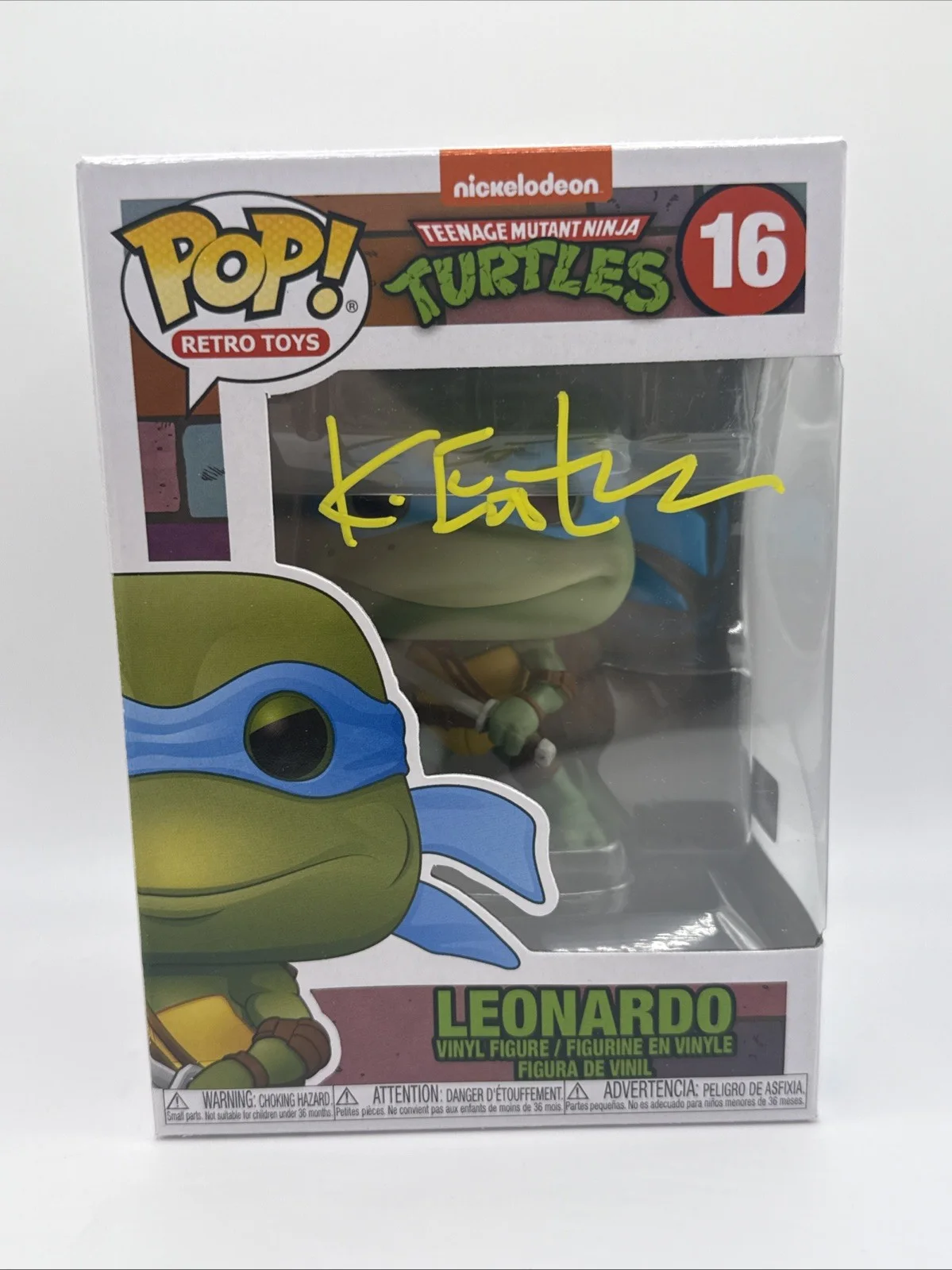 KEVIN EASTMAN — KEVIN EASTMAN TMNT SIGNED FUNKO #16 LEONARDO AUTO PA COA