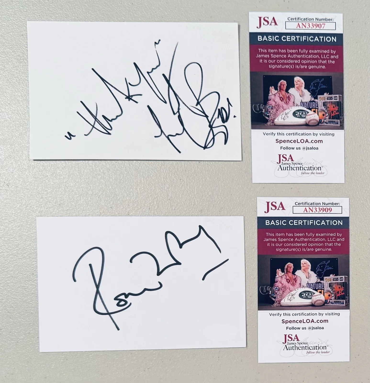 Rolling Stones Signed Auto Set 4x6 Cards X5 JSA Cert Mick Jagger Keith Richards, image 4