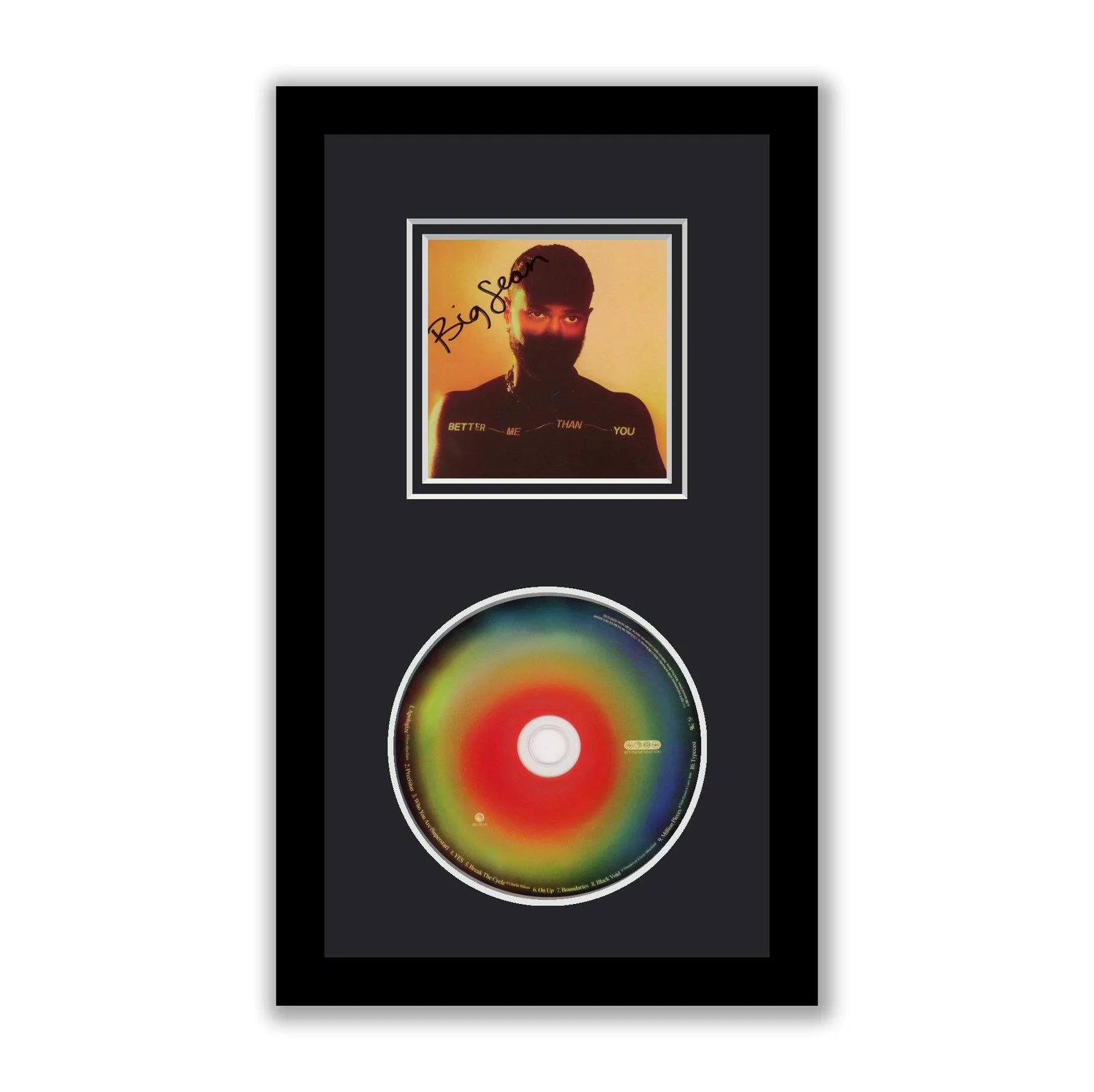 Big Sean — Big Sean Autographed Signed Framed CD Better Me Than You ACOA