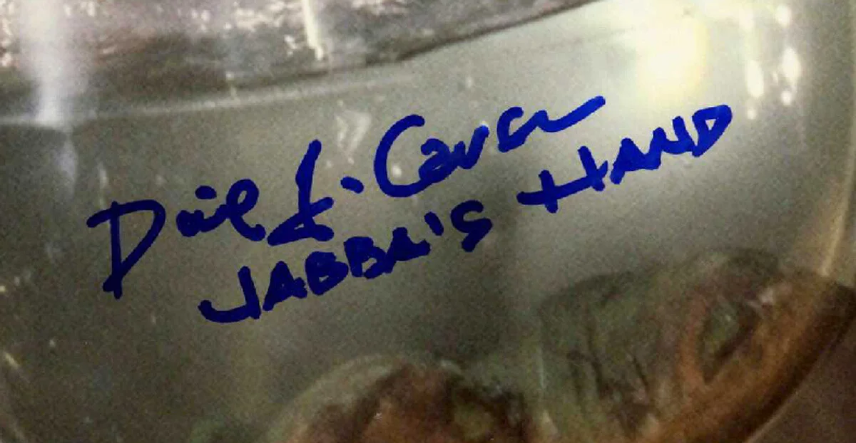 DAVID DAVE CARSON SIGNED 11x14 + JABBA'S HAND PHOTO ILM VFX STAR WARS BECKETT, изображение 2