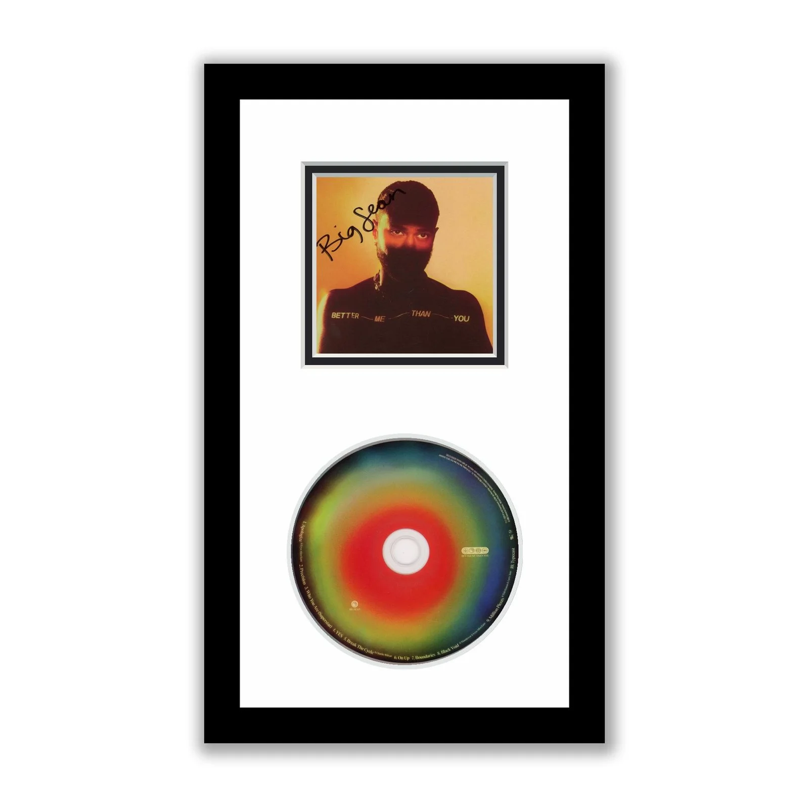 Big Sean — Big Sean Autographed Signed Framed CD Better Me Than You ACOA